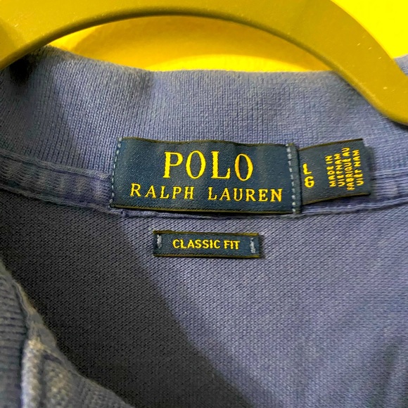 Mens PRL Polo Ralph Lauren Classic Fit Blue Yellow Pony Size Large - Picture 2 of 3